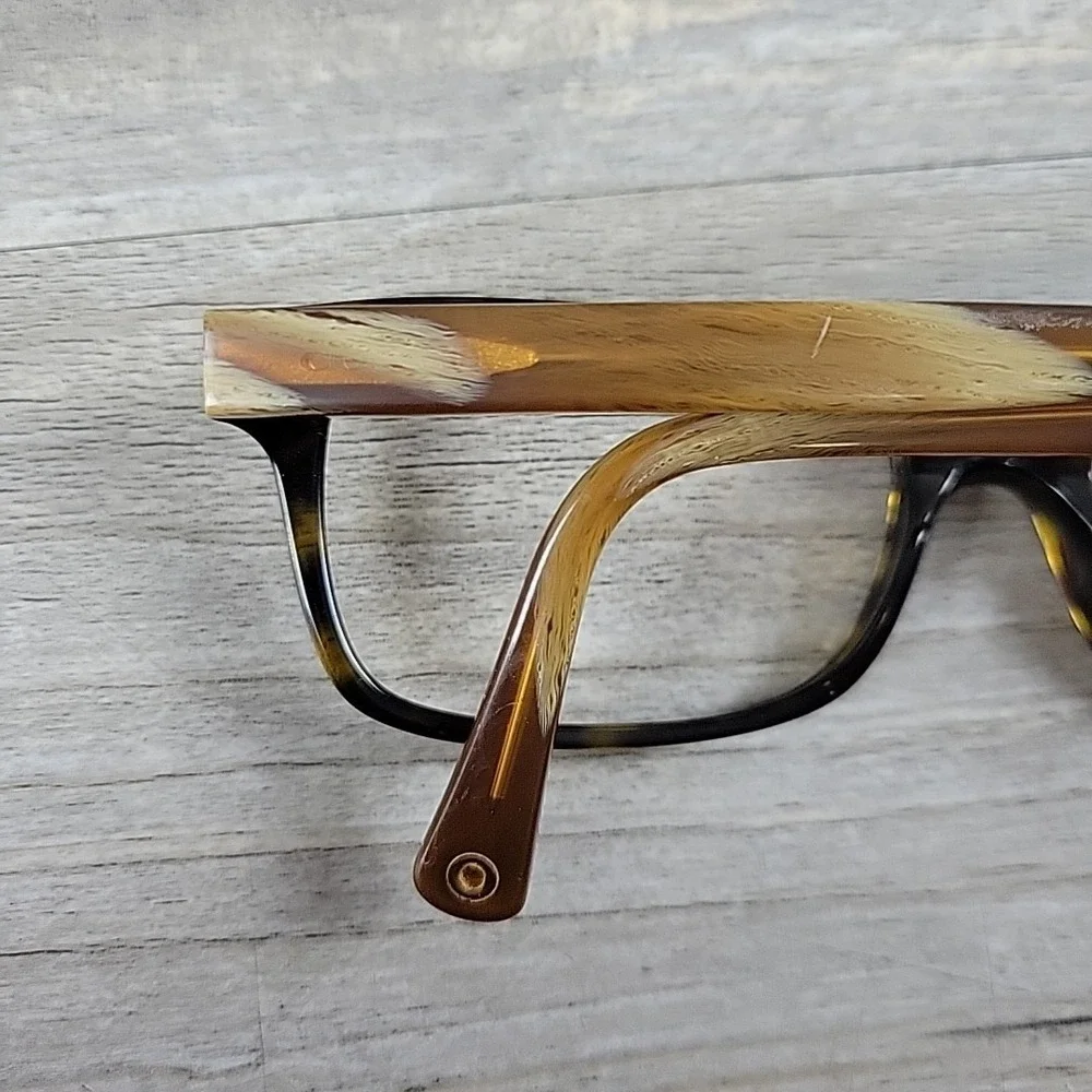 Coach Libby 6047 5204 Dark Tortoise Light Brown Horn 51-16-135 Eyeglasses Frames